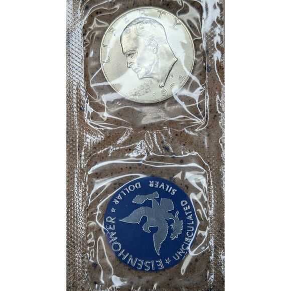 1974-S Eisenhower Silver Proof Dollar 40% Silver – Original US Mint Packaging - Picture 2 of 3